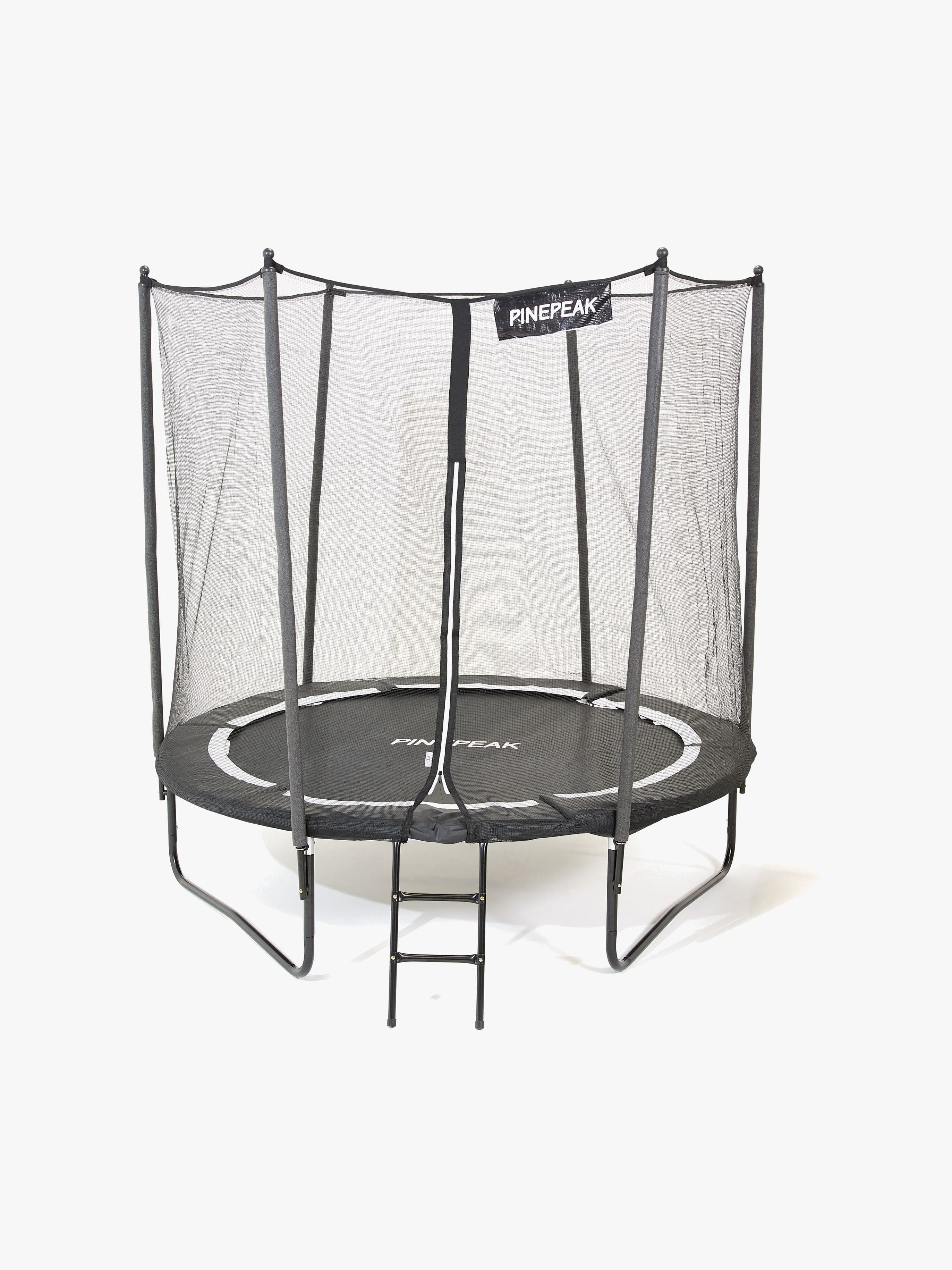 Pinepeak Trampoliini + Turvaverkko 244 cm, Musta