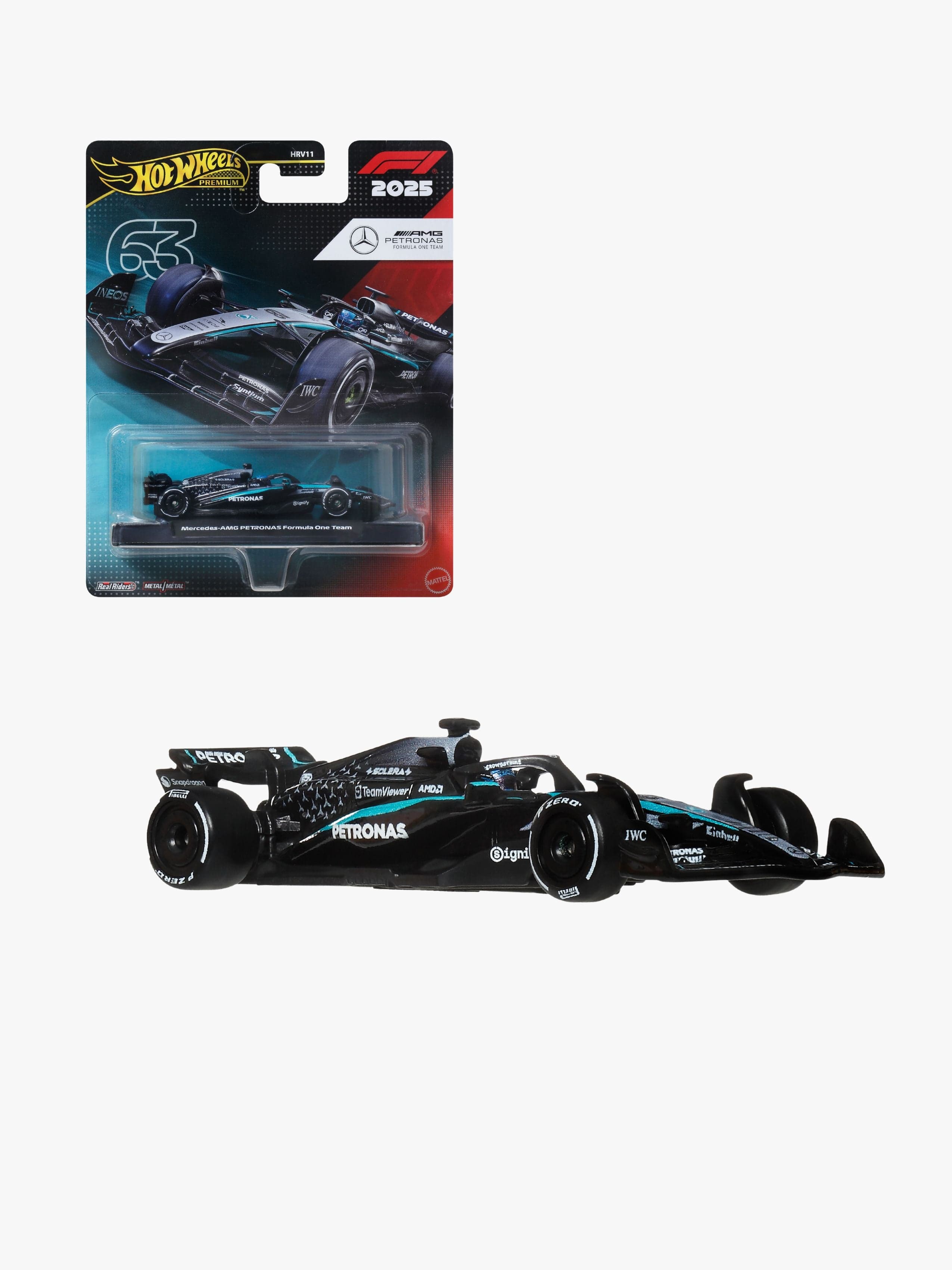 Hot Wheels Premium F1 Mercedes George Russell Pienoismalli