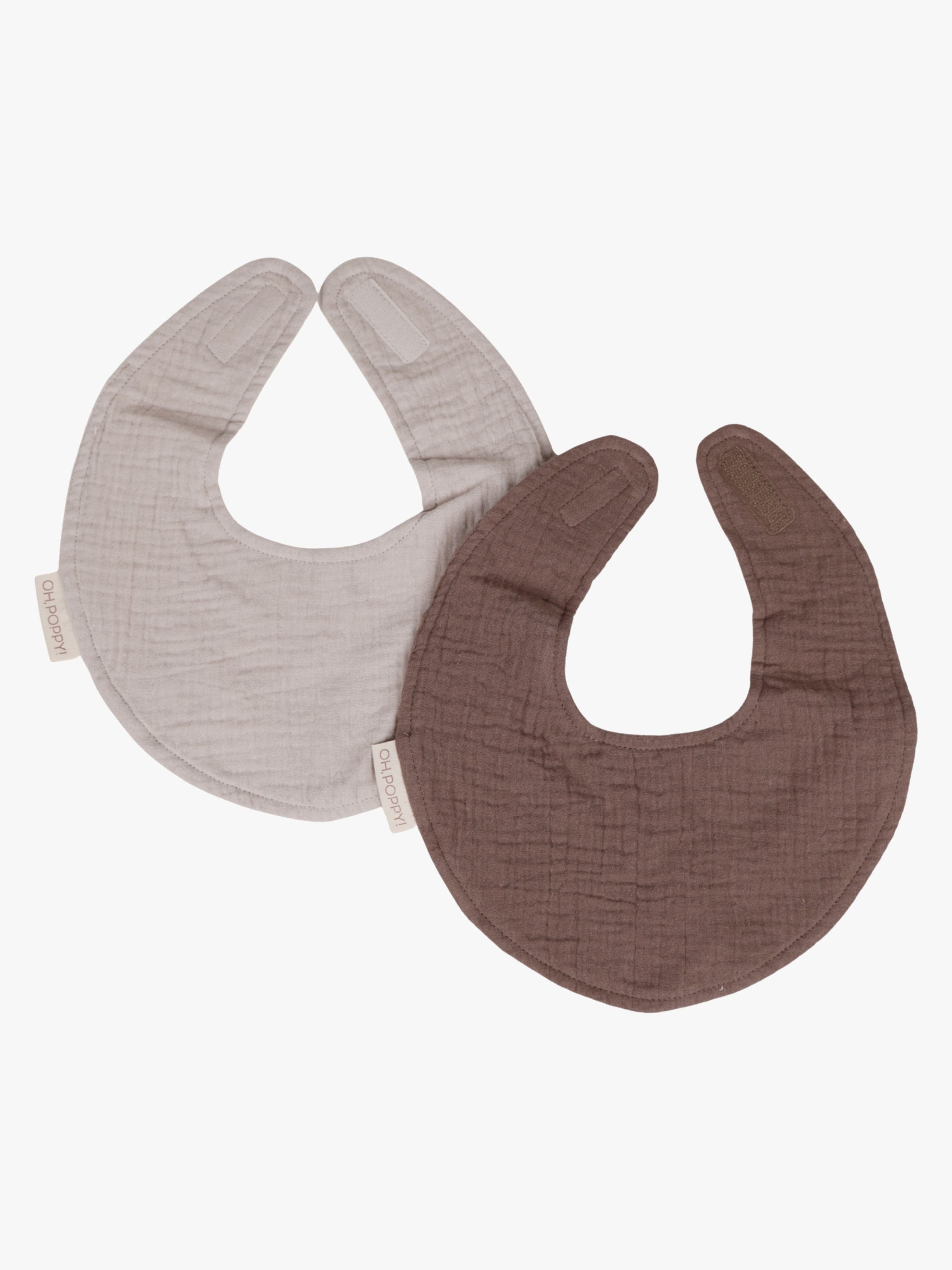 Oh, Poppy! Kuolalaput 2-pack, Biscuit Brown/Linen Beige