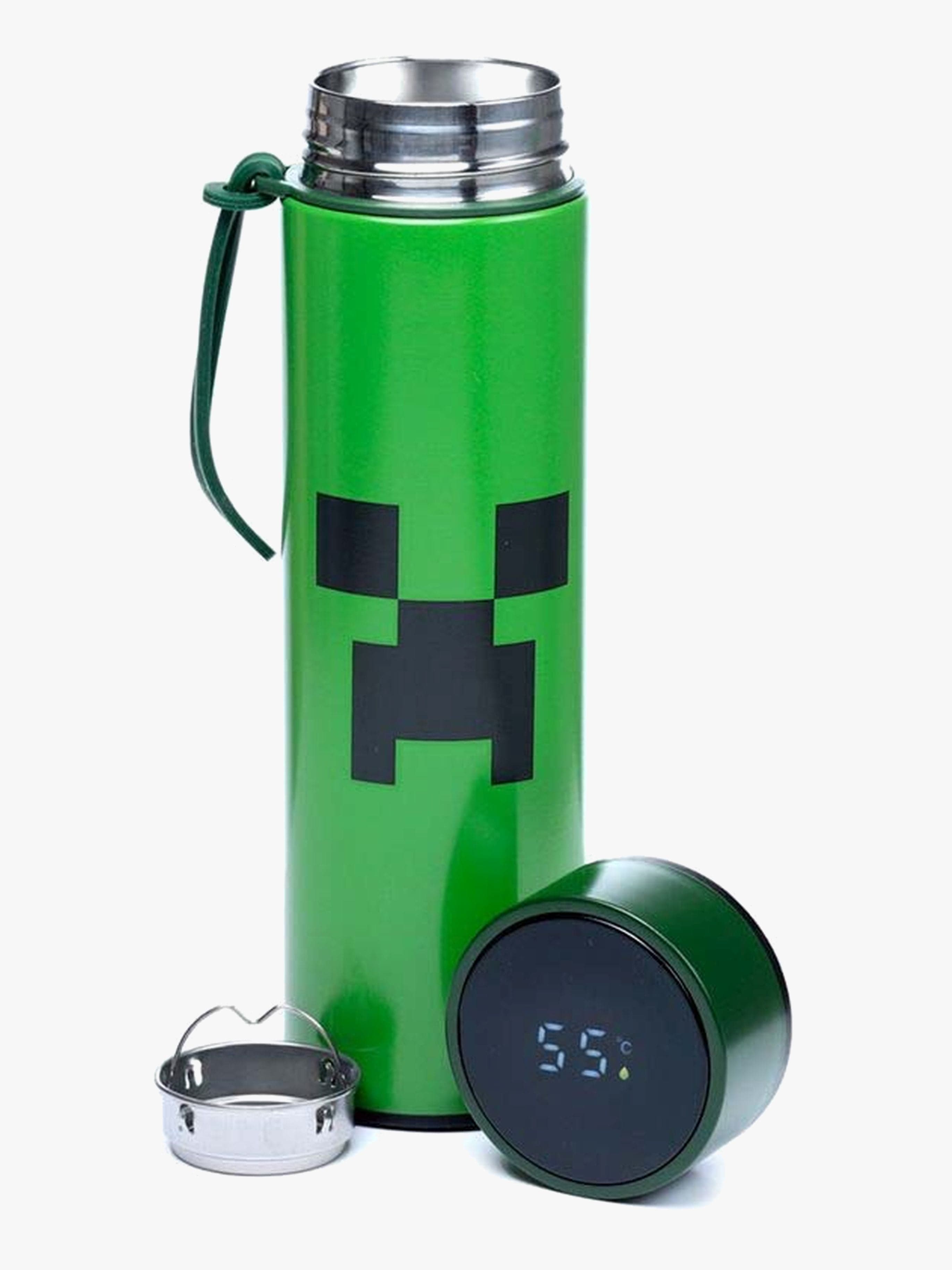 Minecraft Lämmin & Kylmä Digitaalinen Lämpömittaripullo 450 ml, Creeper