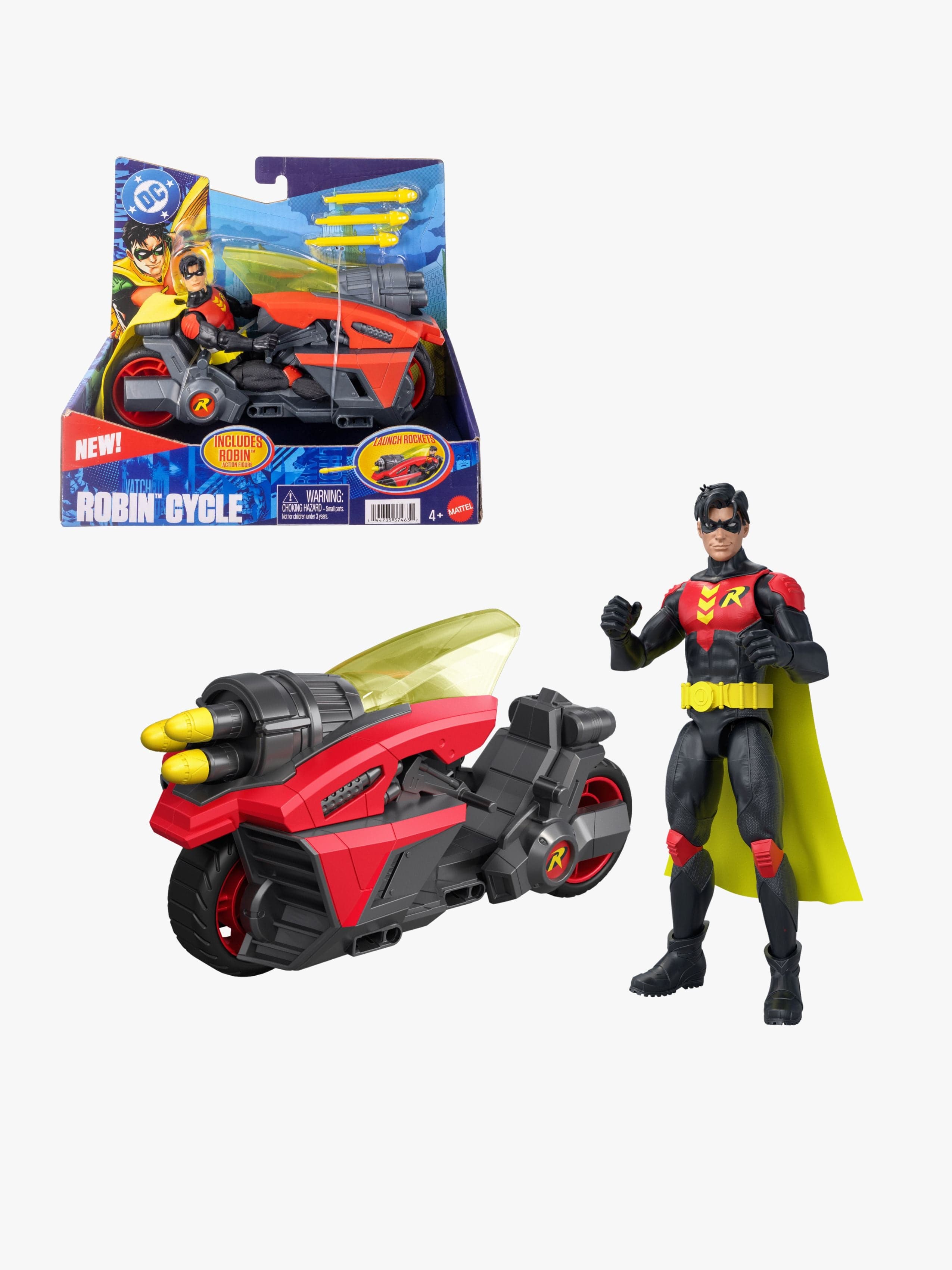 Batman Robin Toimintahahmo + Ajoneuvo 15 cm