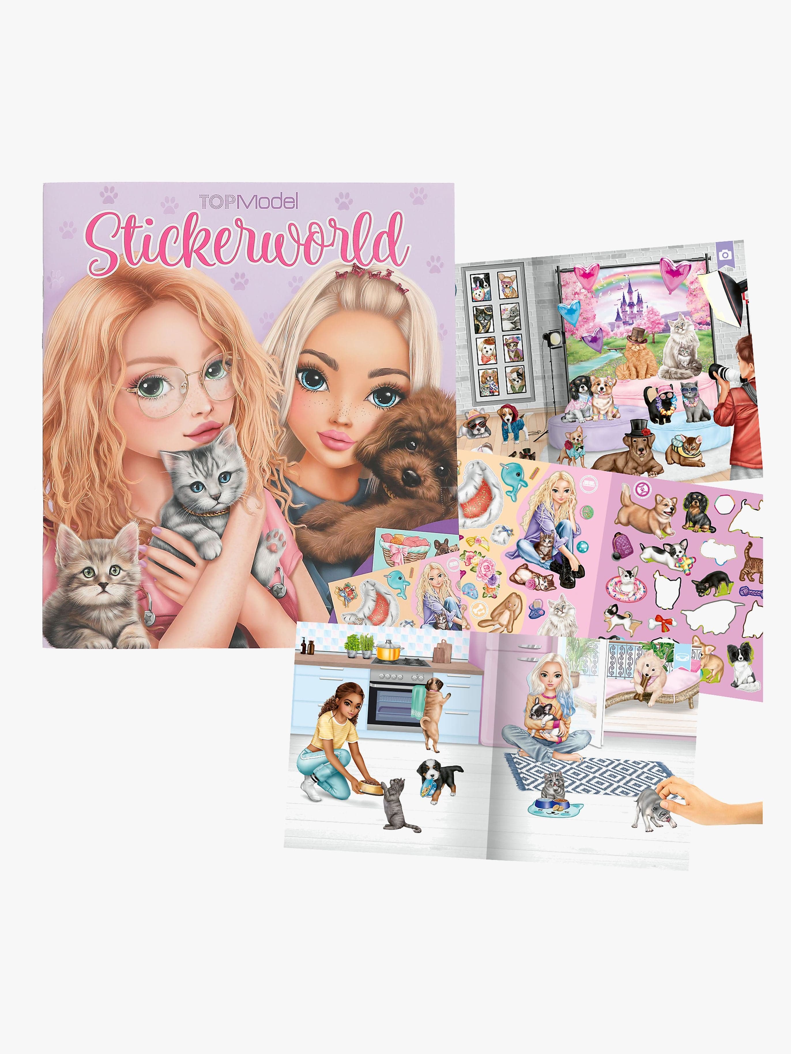 TOPModel Stickerworld Tarrakirja Kitty & Doggy