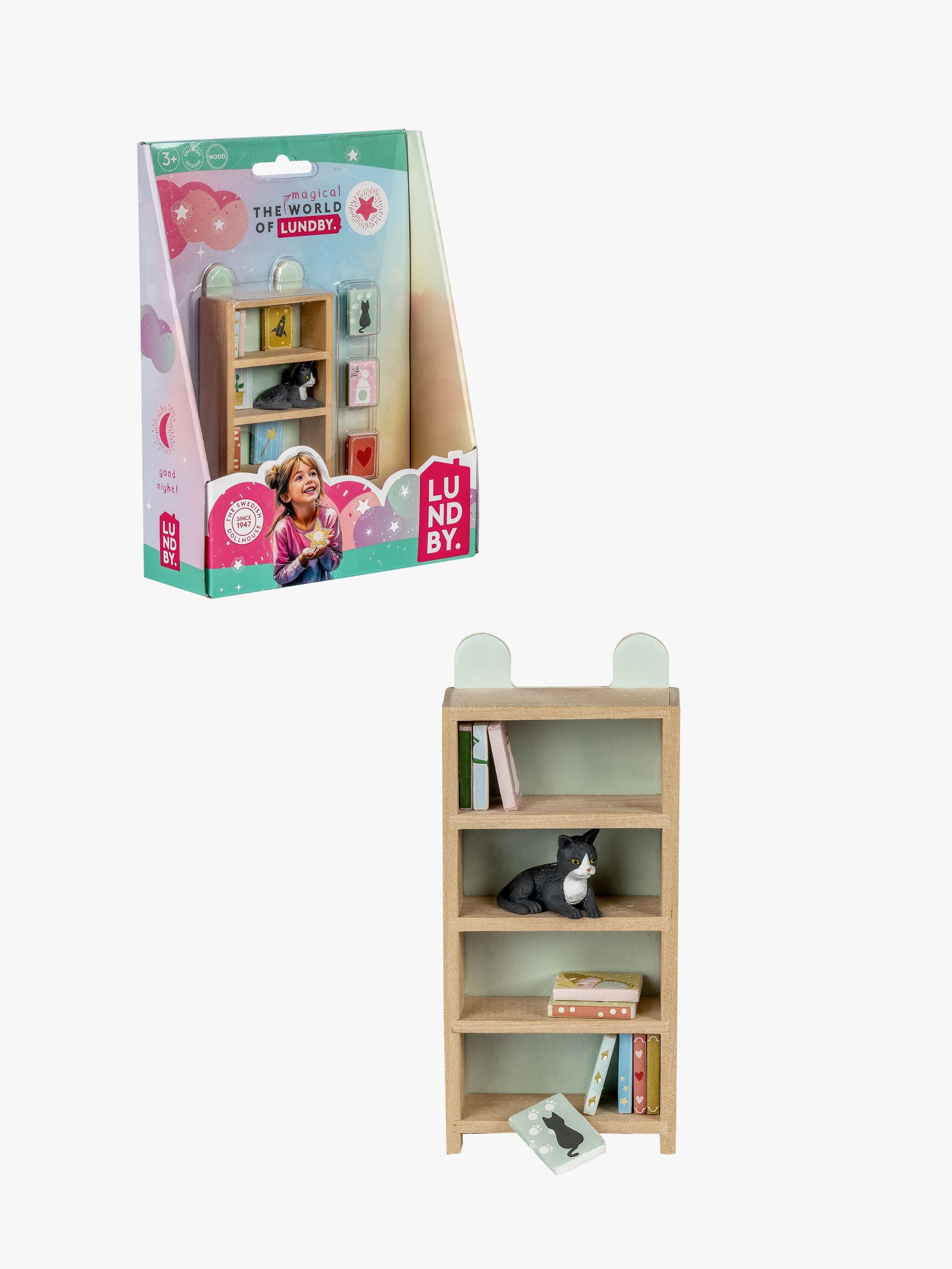 Lundby Nukkekotitarvikkeet Kirjahylly