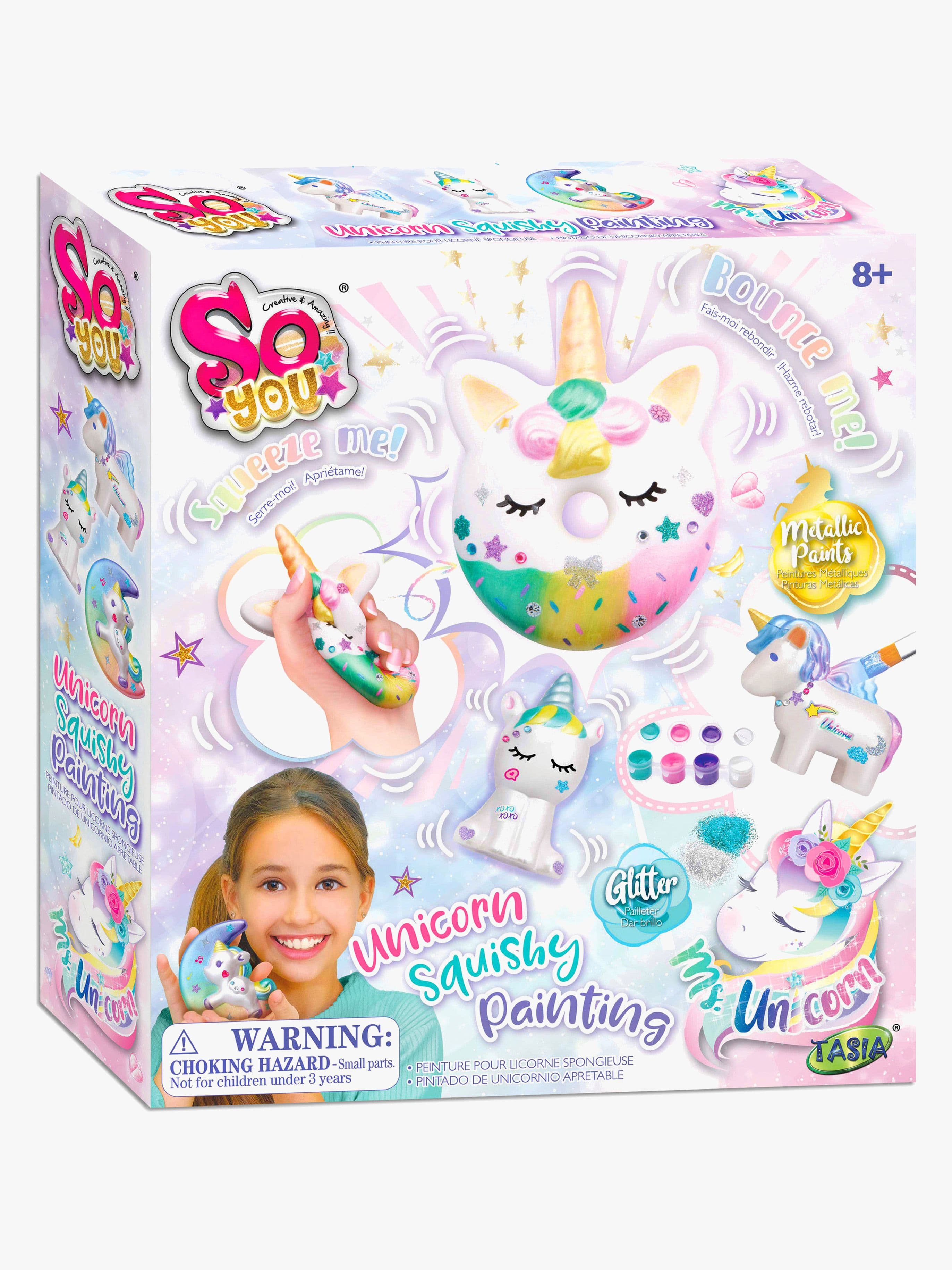 So Beads Setti Paint Squishies Yksisarviset 4-Pack