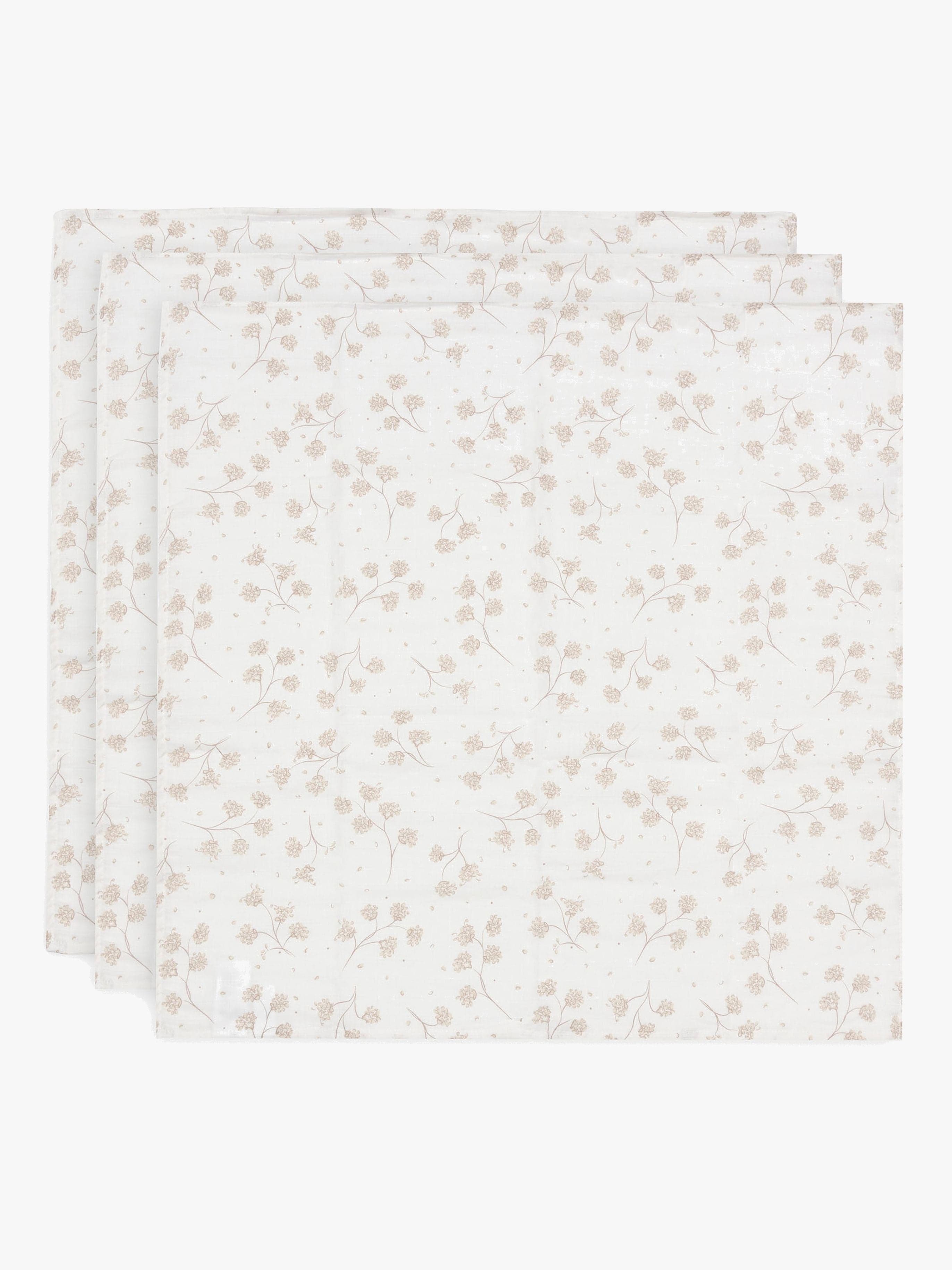 Jollein Musliiniviltti 70x70 cm 3-pack, Leafy Dreams