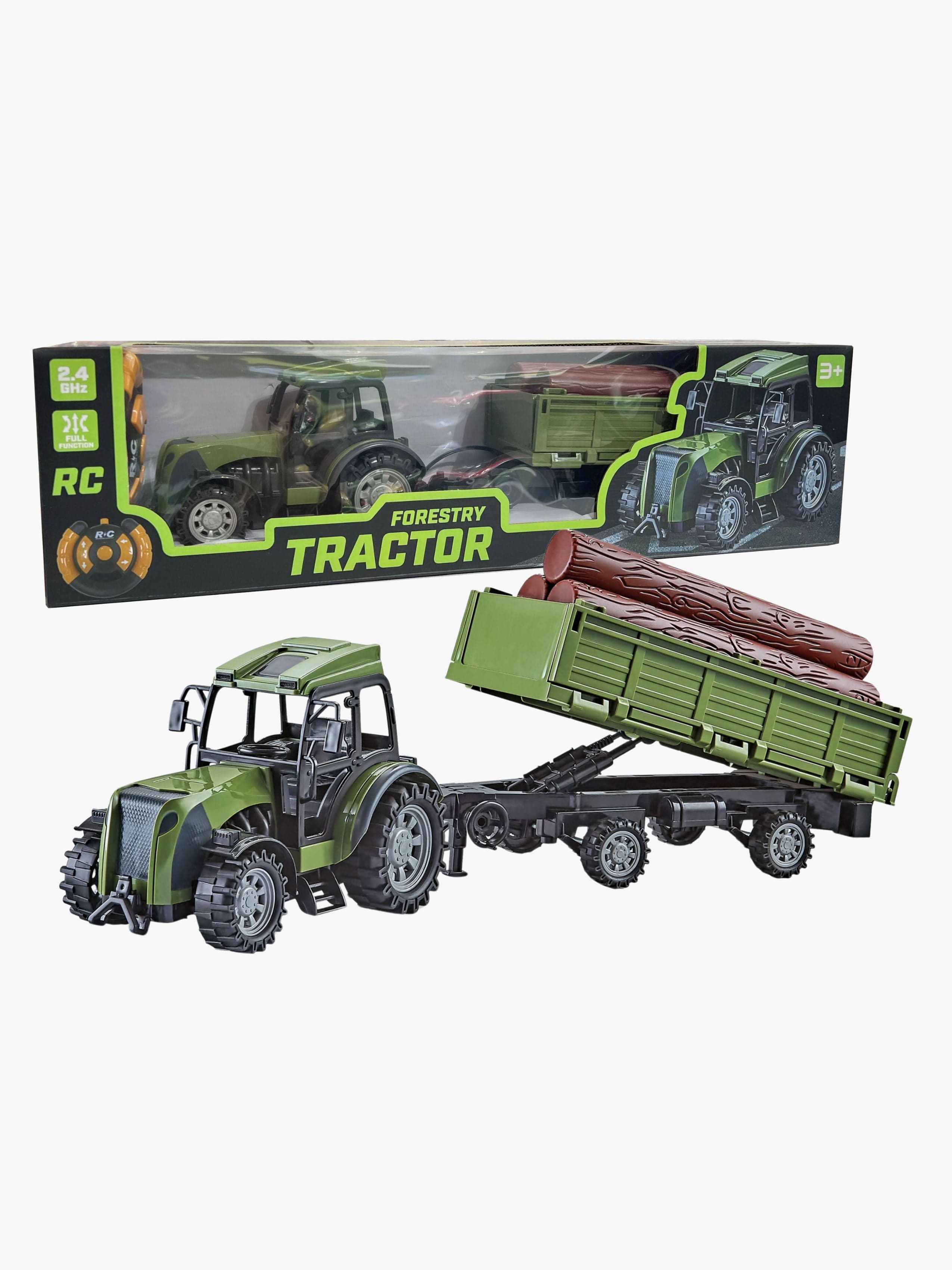 Junior Wheels Radio-ohjattava Traktori + Metsäperävaunu