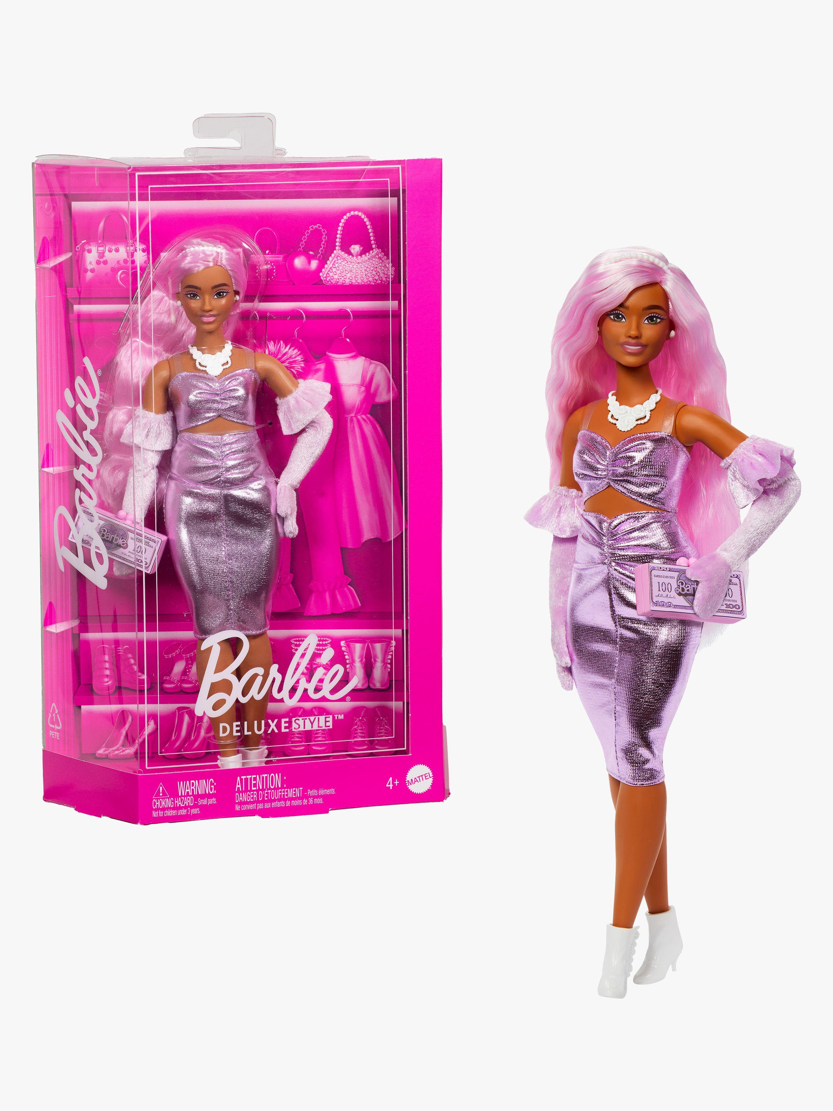 Barbie Deluxe Style Nukke Pinkit Hiukset