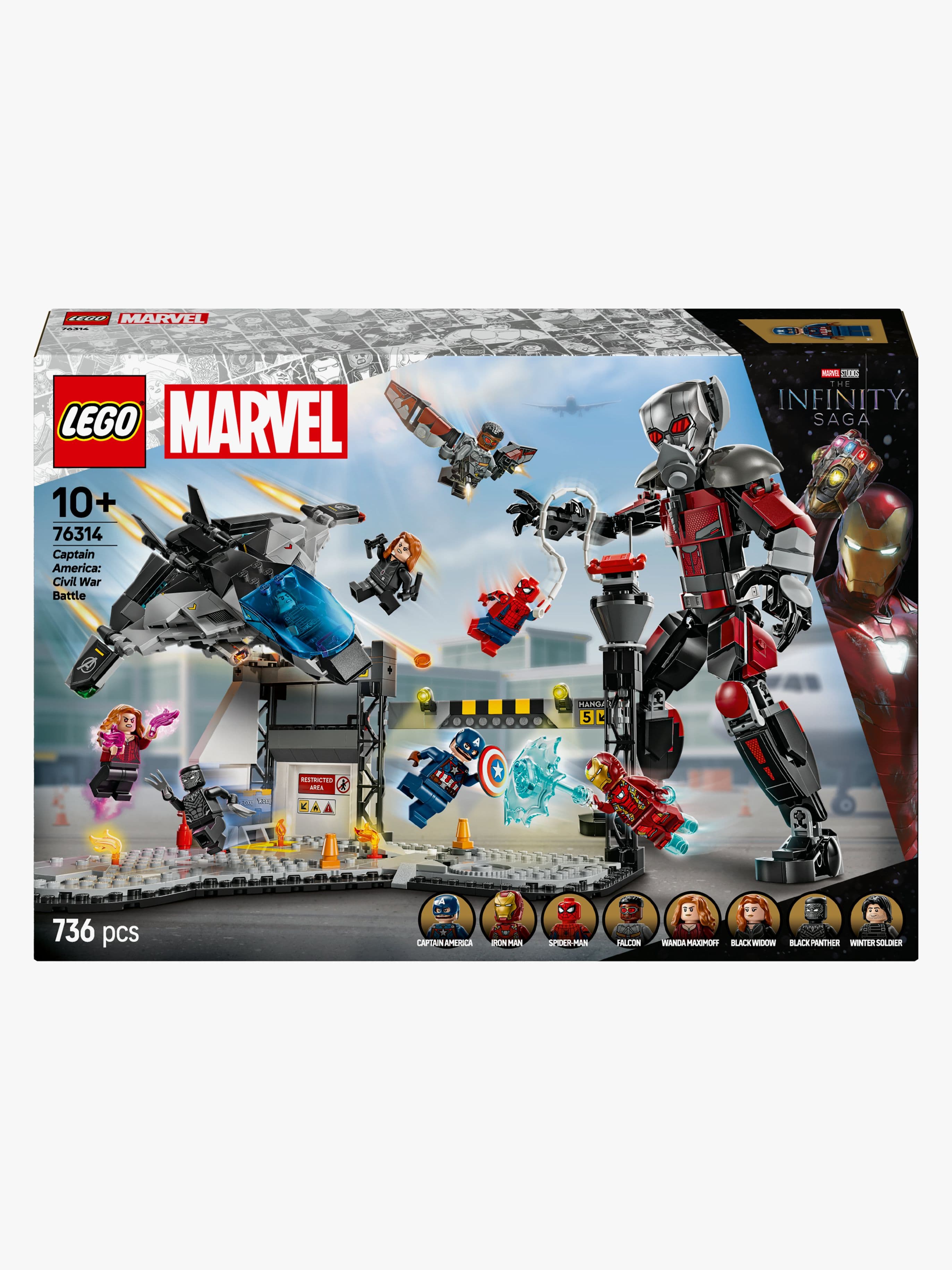 LEGO Super Heroes 76314 Captain America: Civil War Toimintataistelu