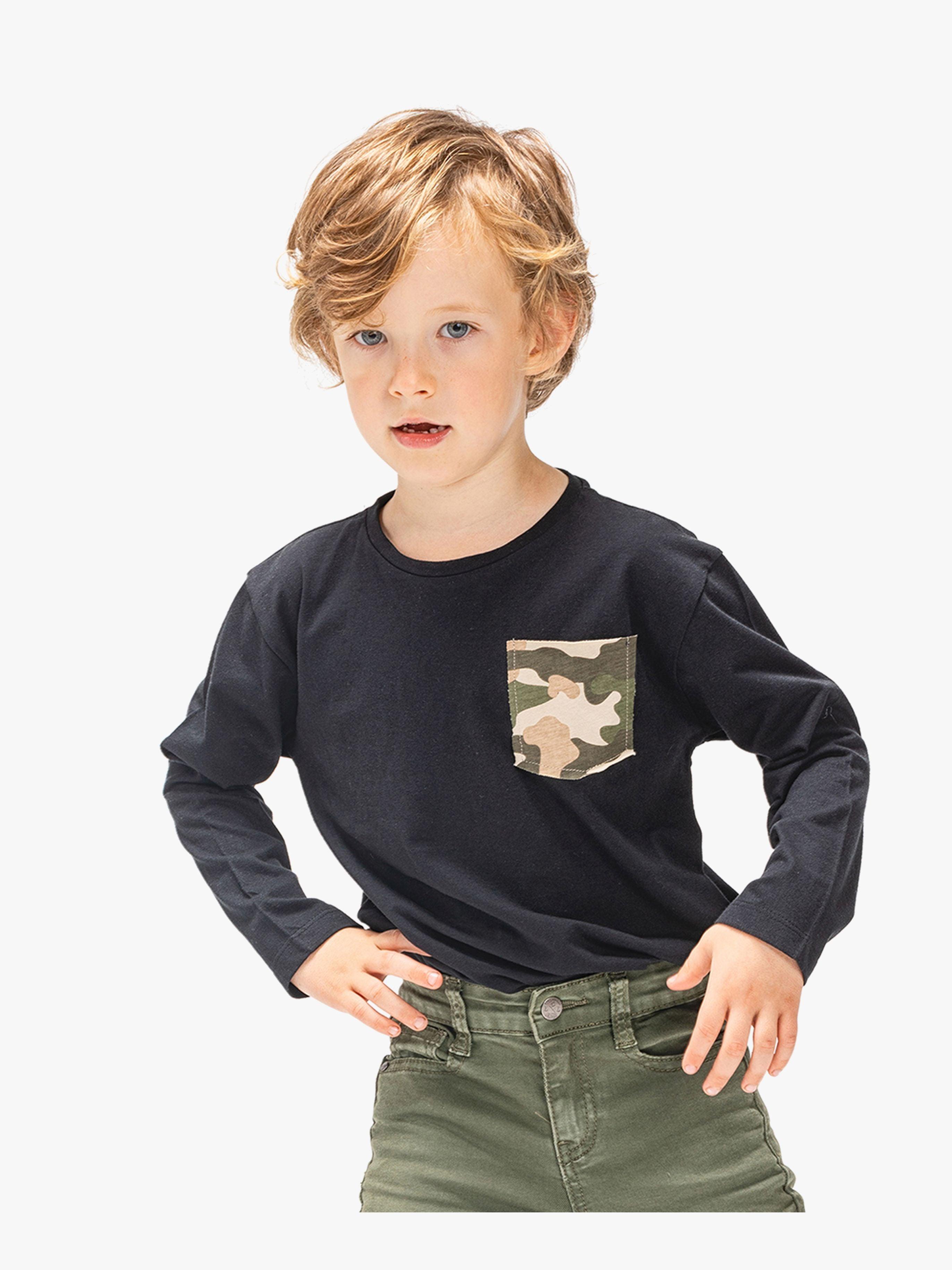 Luca & Lola Piero Pitkähihainen T-Paita, Black 158-164