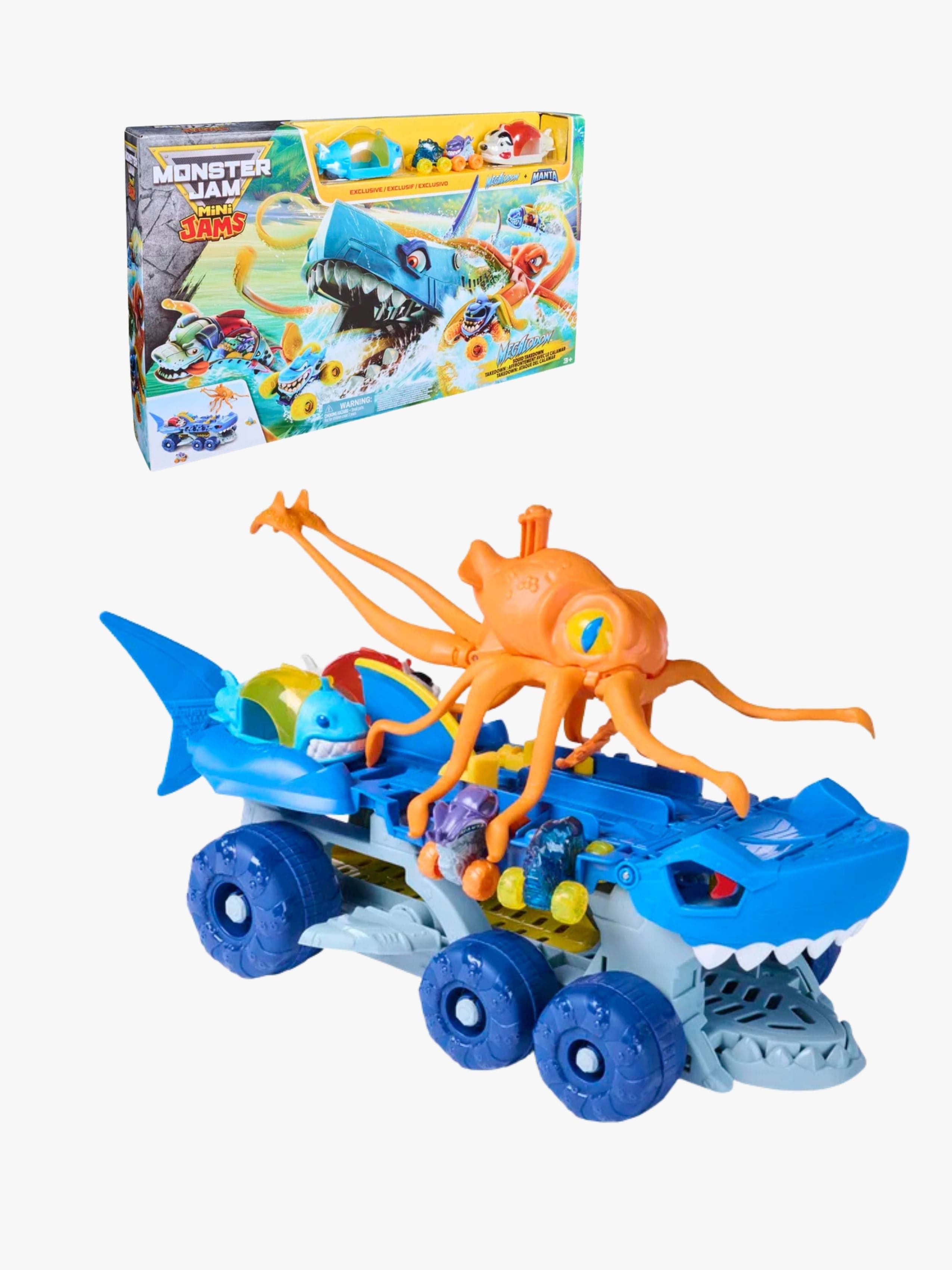 Monster Jam Leikkisetti Mini Jams Megalodon Kantolaukku