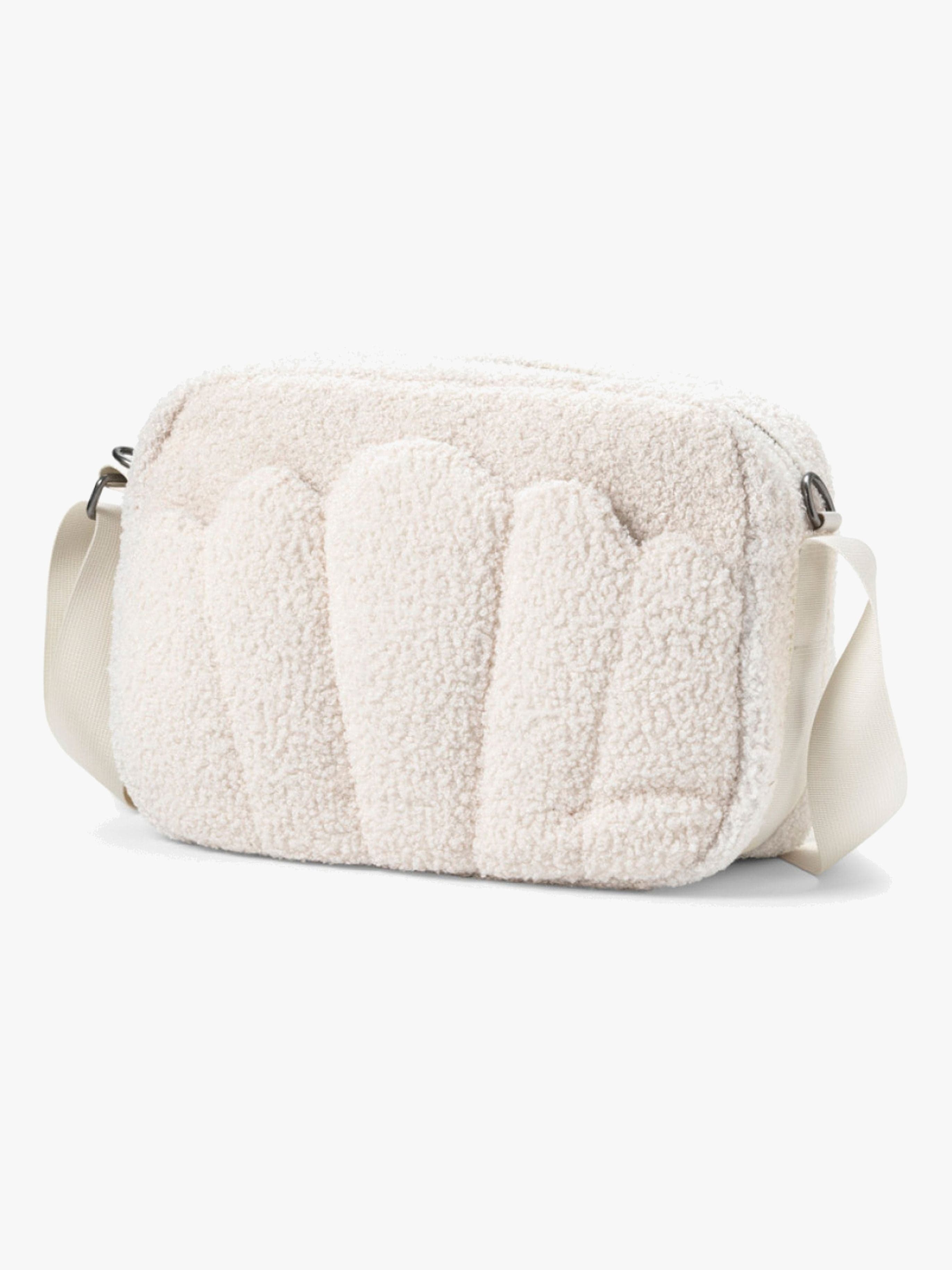 Elodie Cross Body Hoitolaukku, White Bouclé