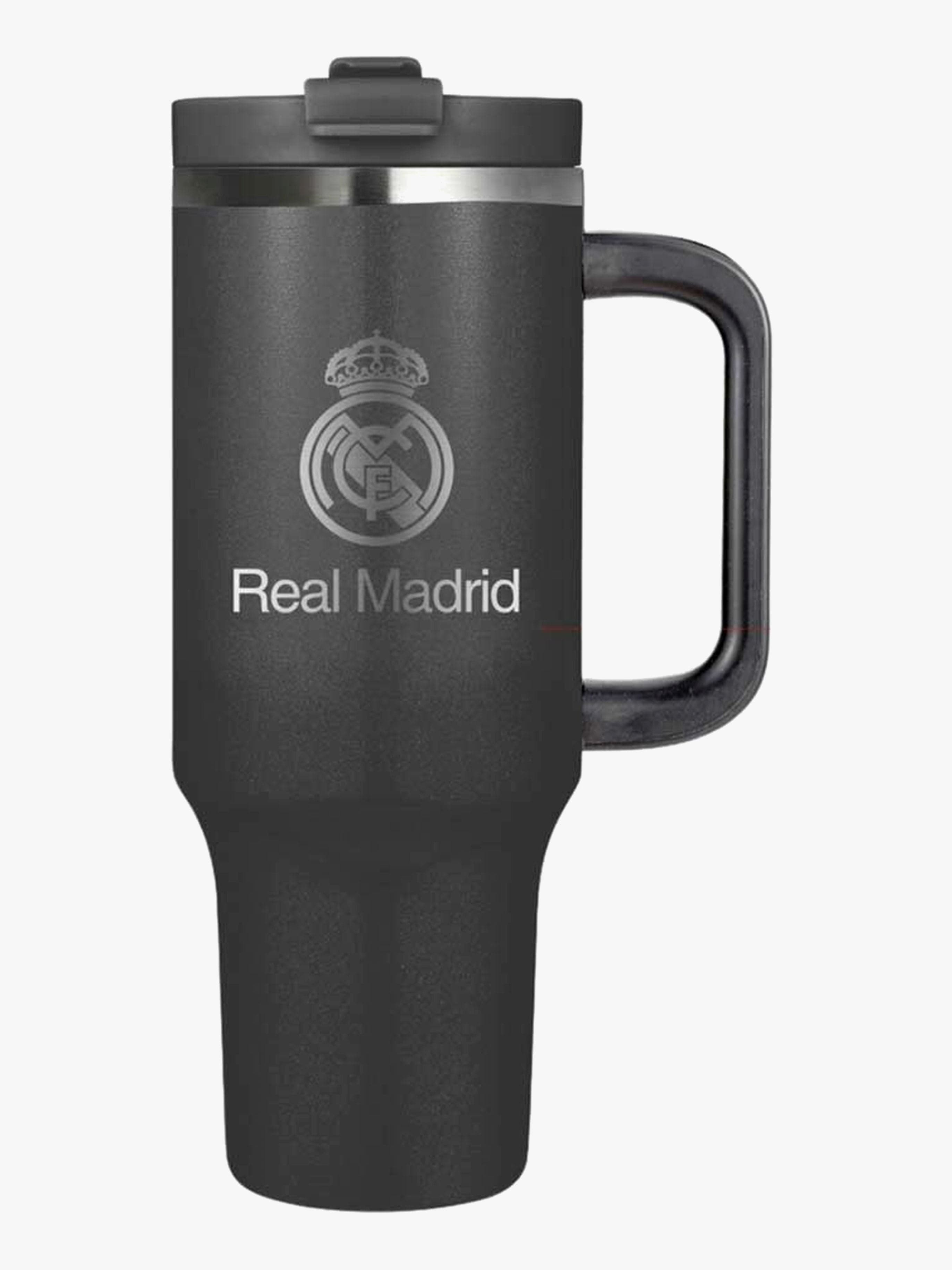 Real Madrid Stainless Steel Tumbler Juomapullo, Musta