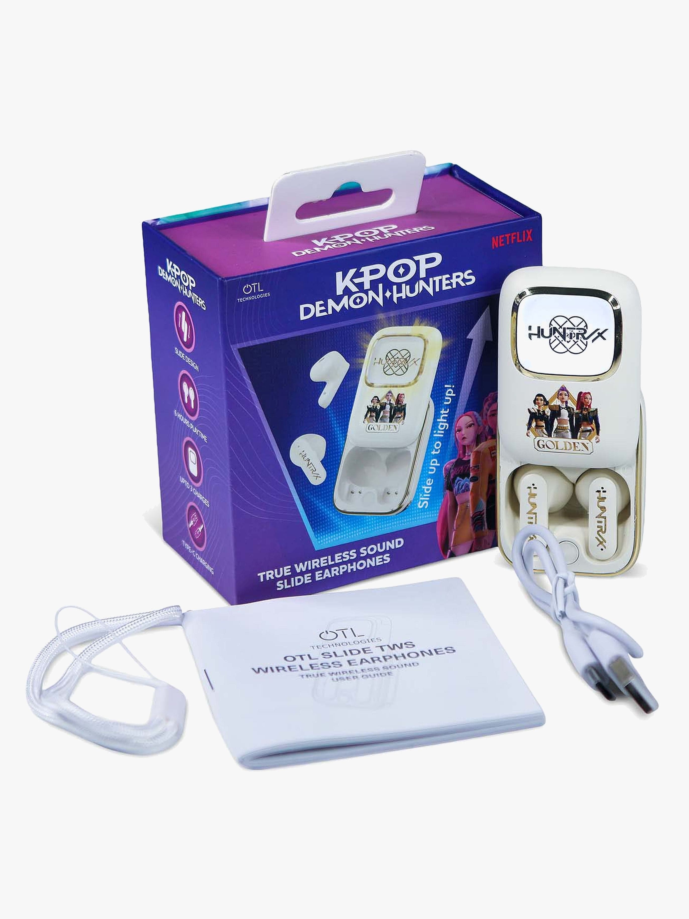 OTL K-Pop Demon Hunters Kuulokkeet LED-Valolla In-Ear Huntrix, Valkoinen
