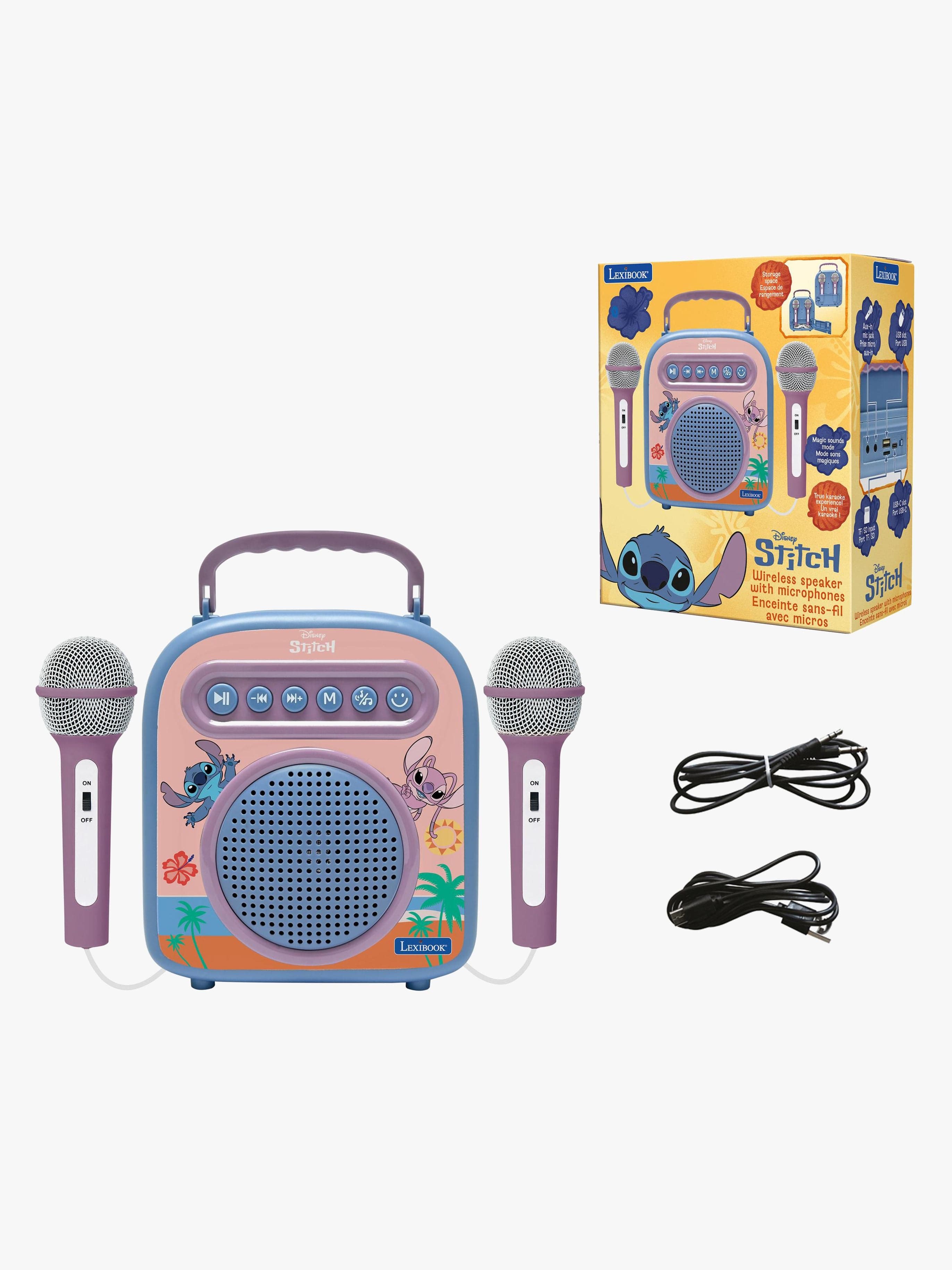 Disney Stitch Karaokekaiutin + 2 Mikrofonia