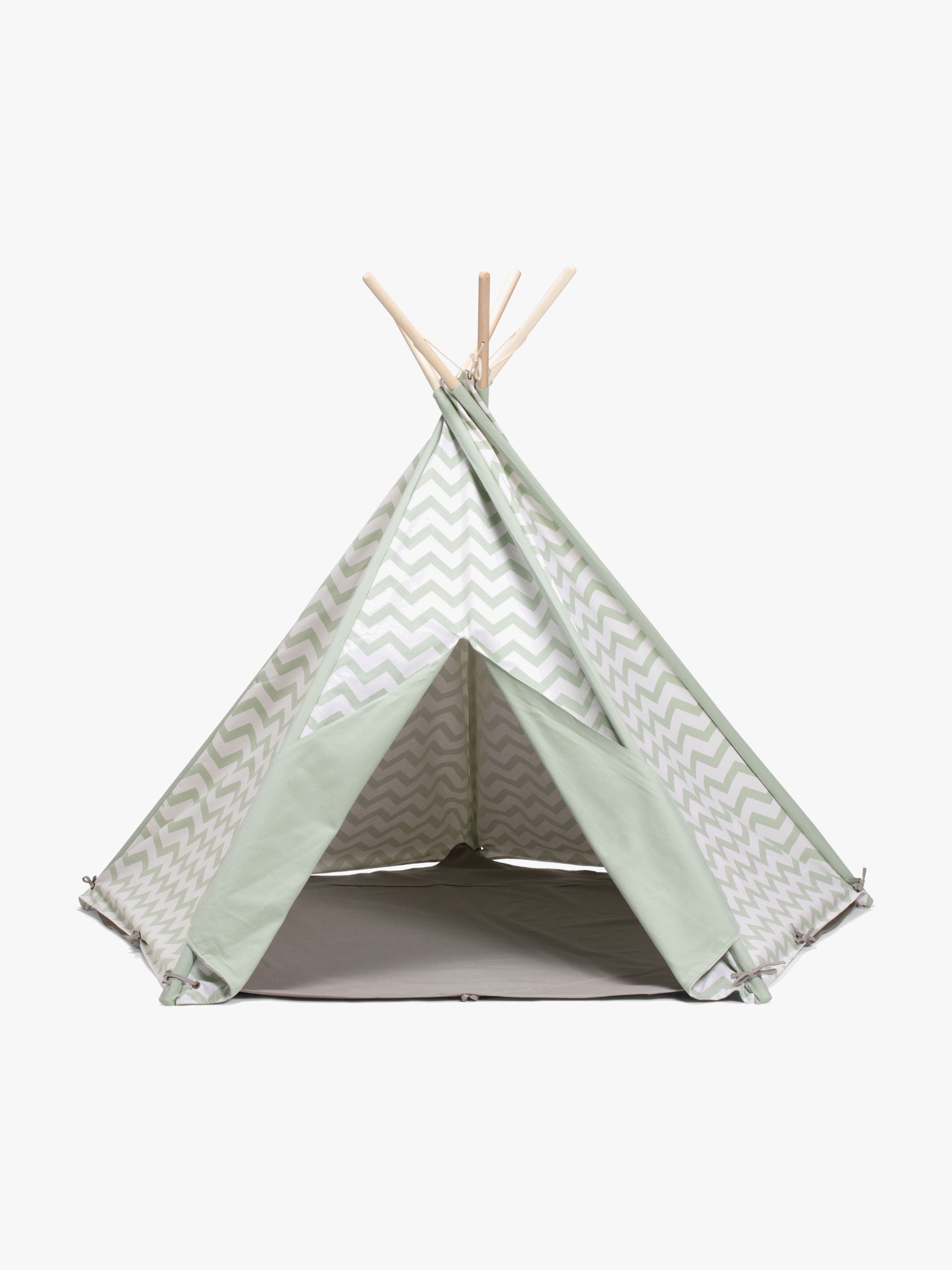 Alice & Fox Leikkiteltta Tiipii, Vihreä/Valkoinen