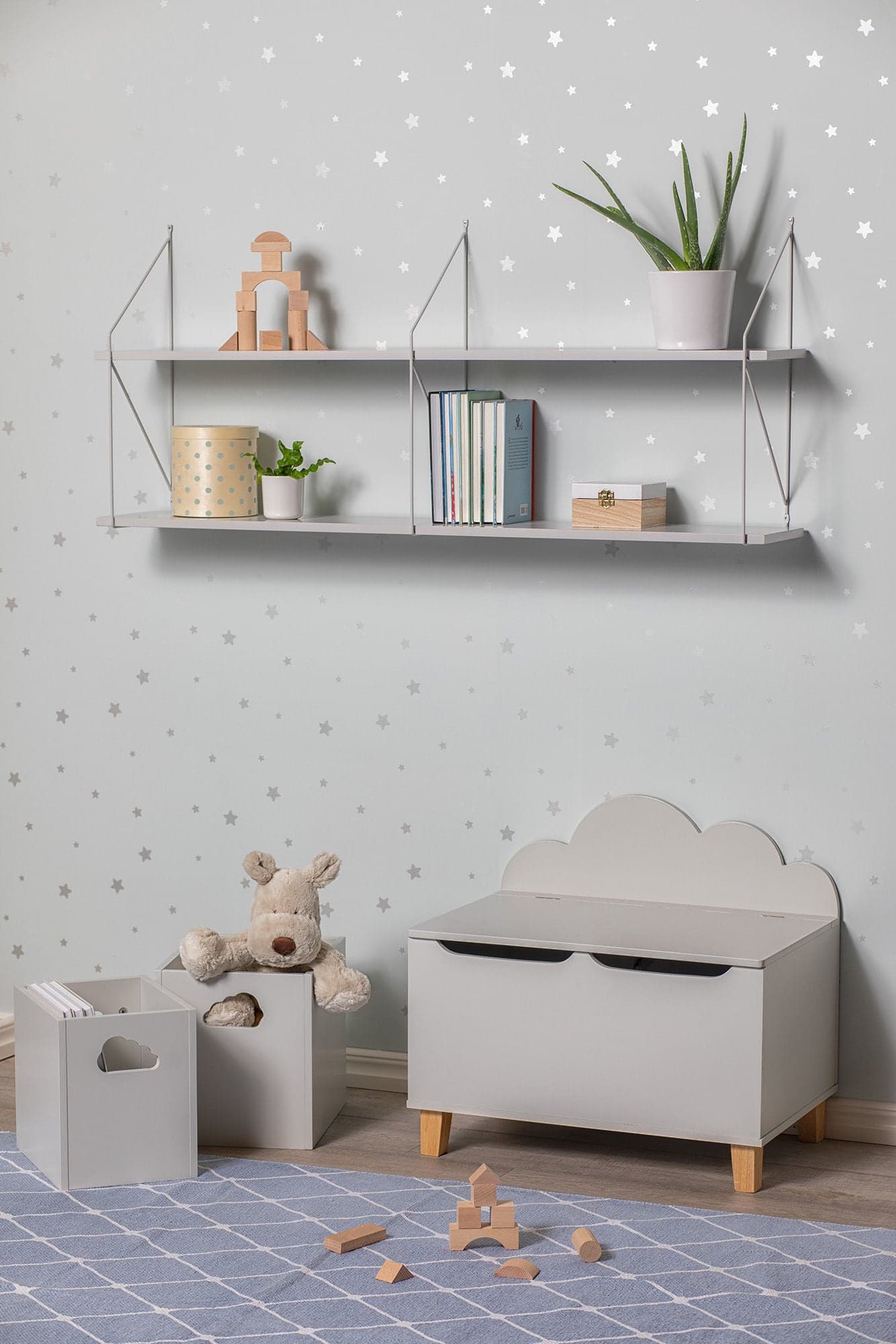 Alice & Fox Säilytyspenkki, Harmaa