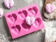 3D-muffinssimuotti, sydämet