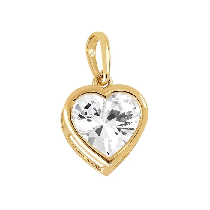 Kultainen sydänriipus JP84394-CZ-HT7