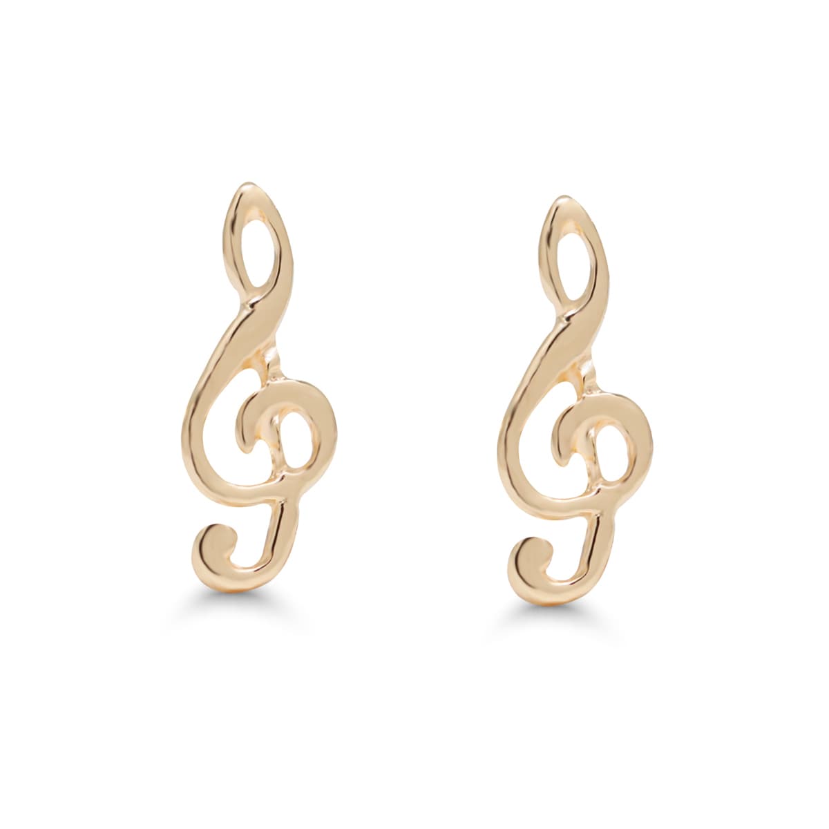Kultaiset korvakorut, nuottiavain 23-1027