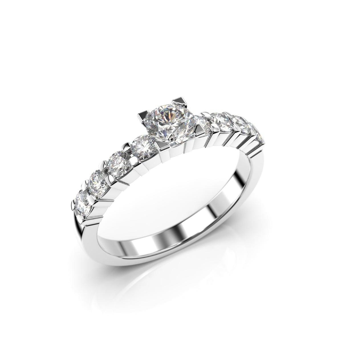 Festive Sophia Solitaire timanttisormus, valkokulta 351-067-VK