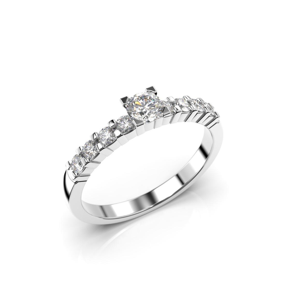Festive Sophia Solitaire timanttisormus, valkokulta 355-045-VK