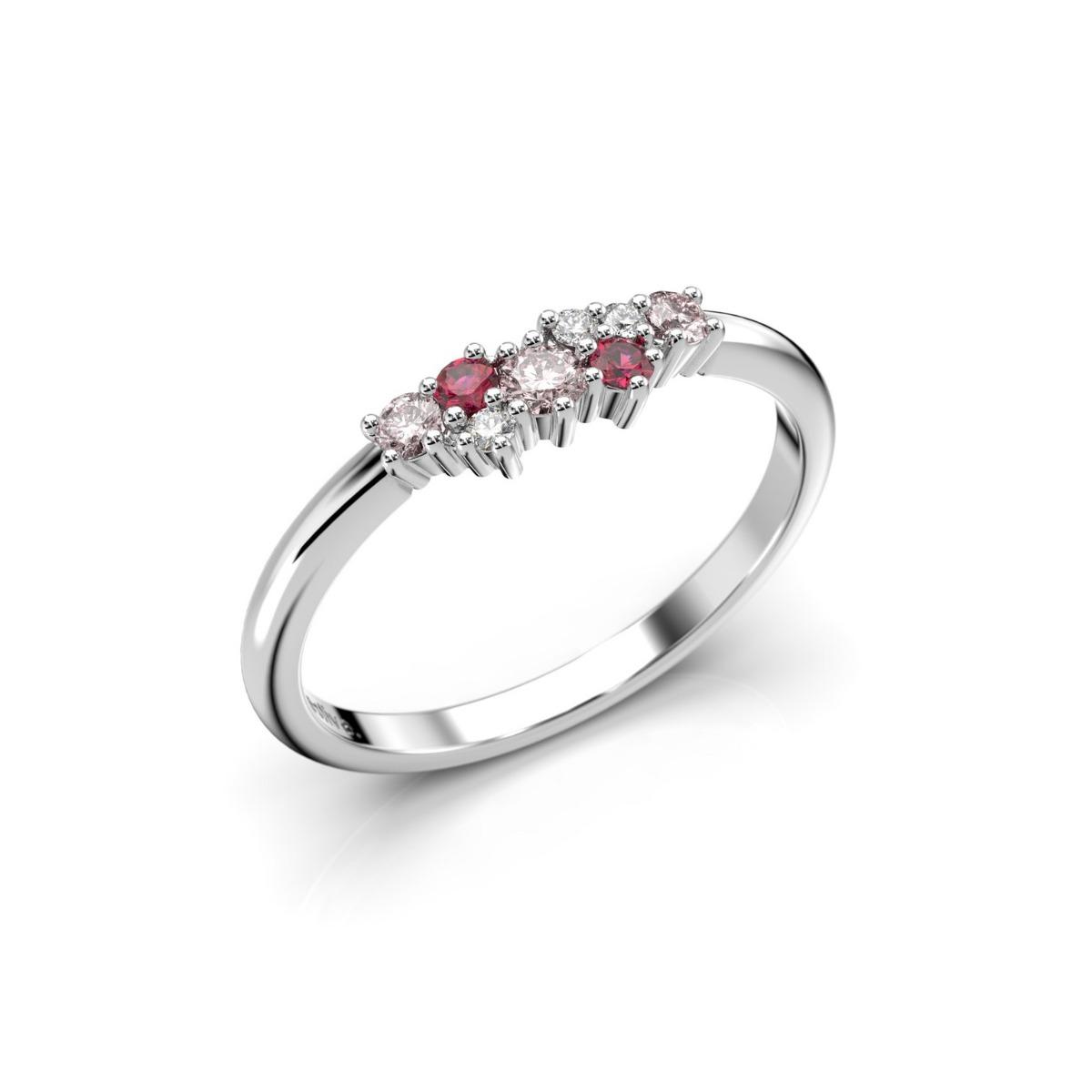 Festive Nadja Pink timanttisormus, platina 650-018P-PT