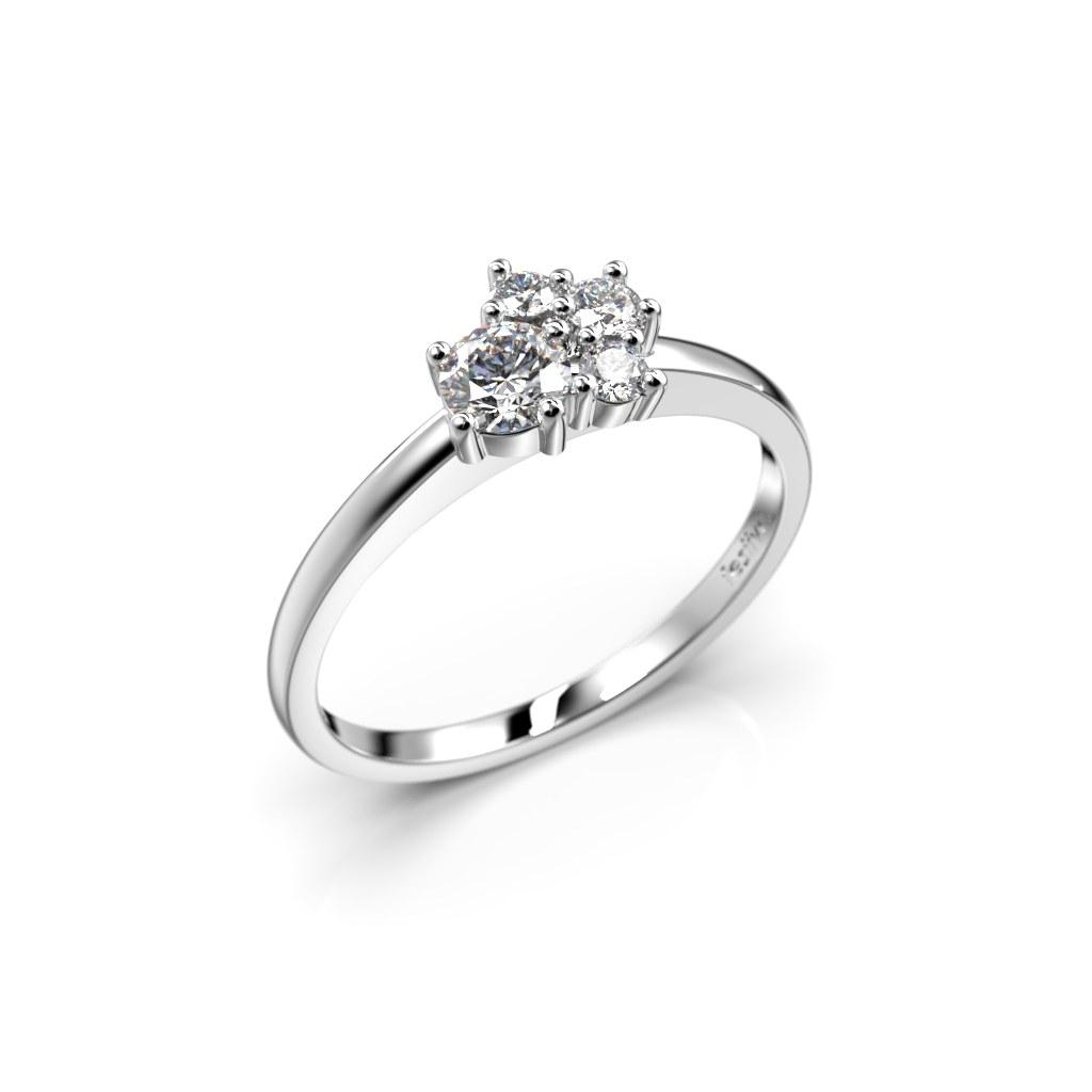 Festive Nadja Bloom timanttisormus, platina 688-027-PT