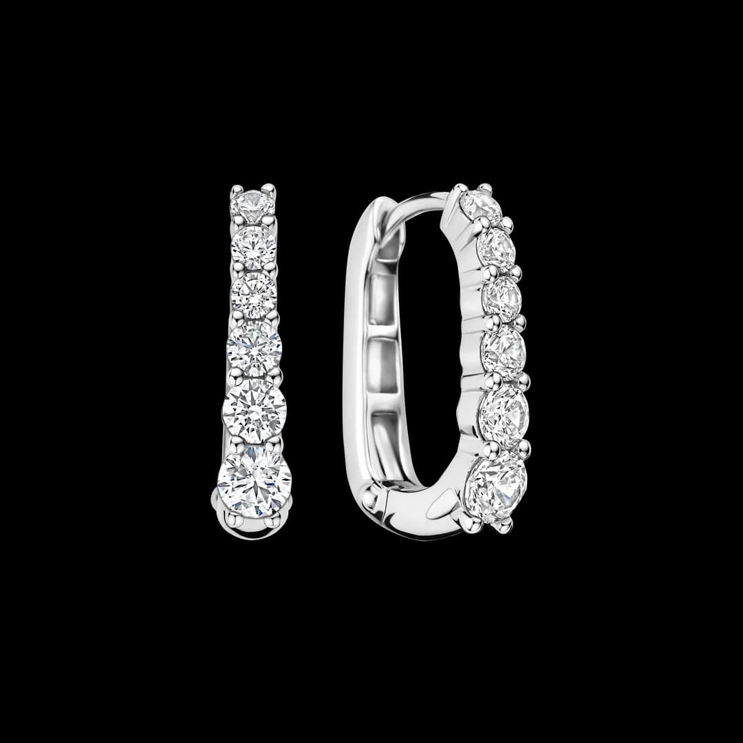 Ti Sento Oval Zirconia Hoops Korvakorut 78075ZI