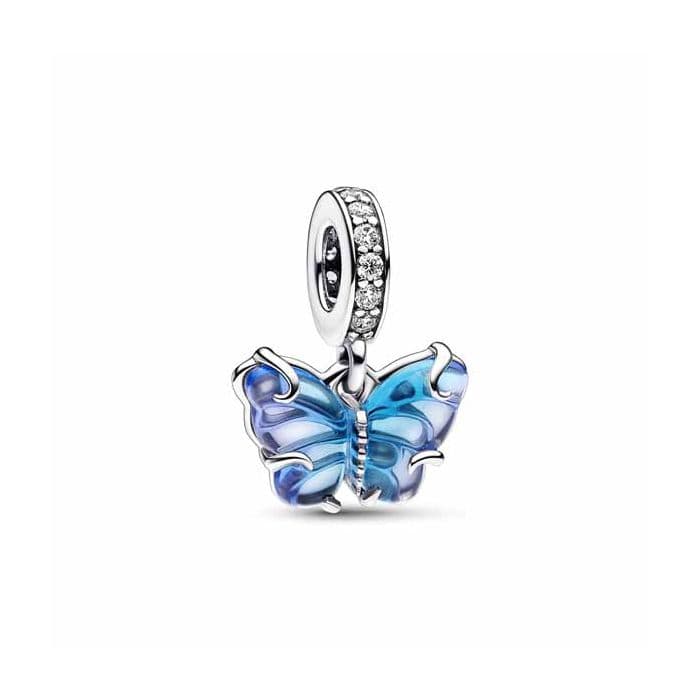 Pandora Blue Murano Glass Butterfly Dangle hela 792698C01