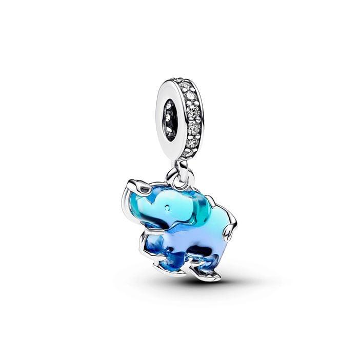 Pandora Blue Murano Glass Elephant hela 793339C01