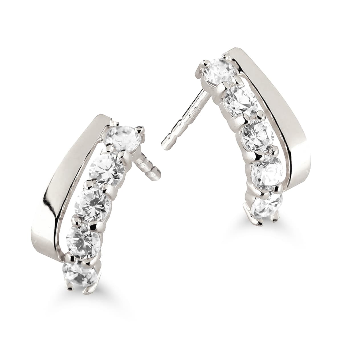 Valkokultaiset korvakorut K-E31682ZW