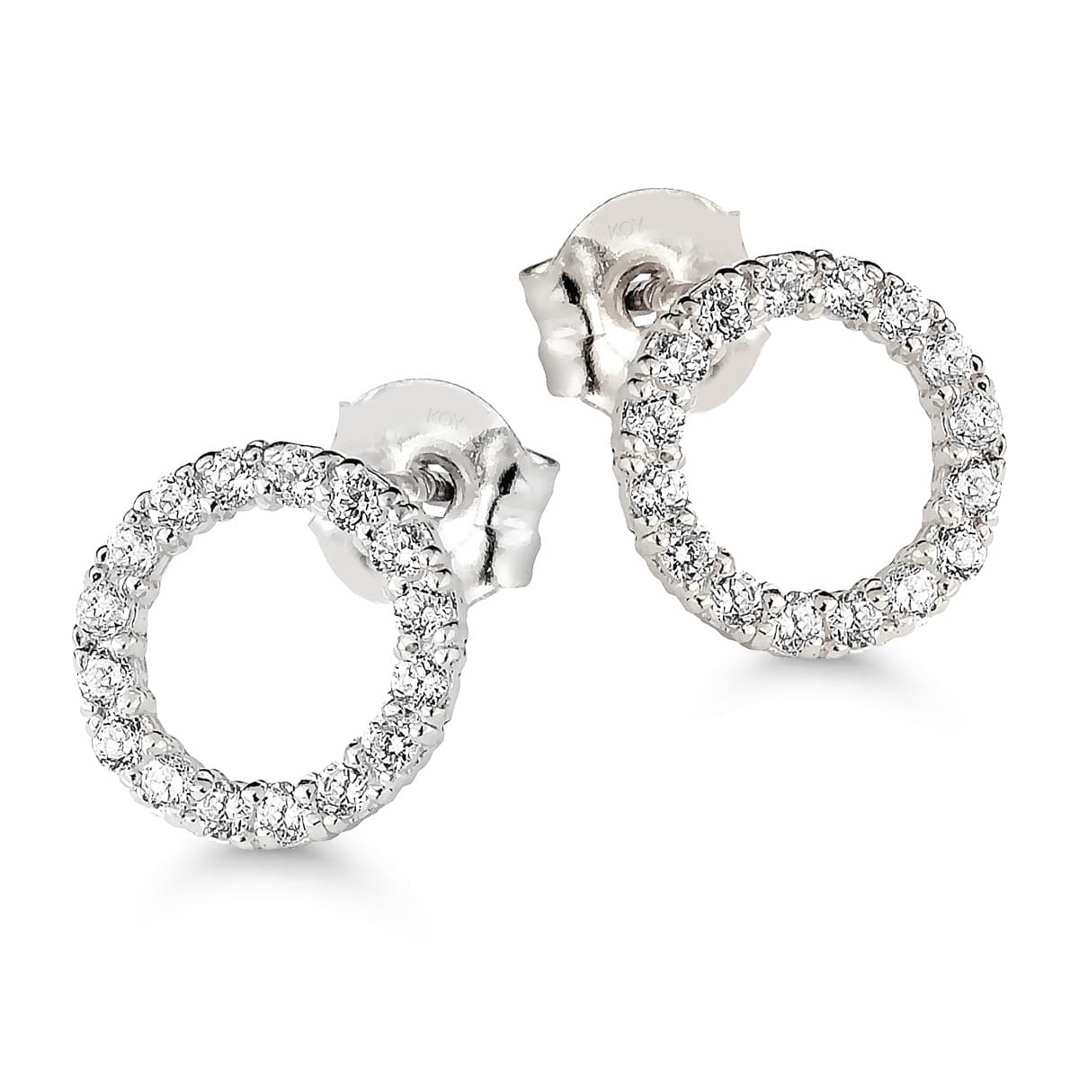 Valkokultaiset korvakorut K-E35254ZW