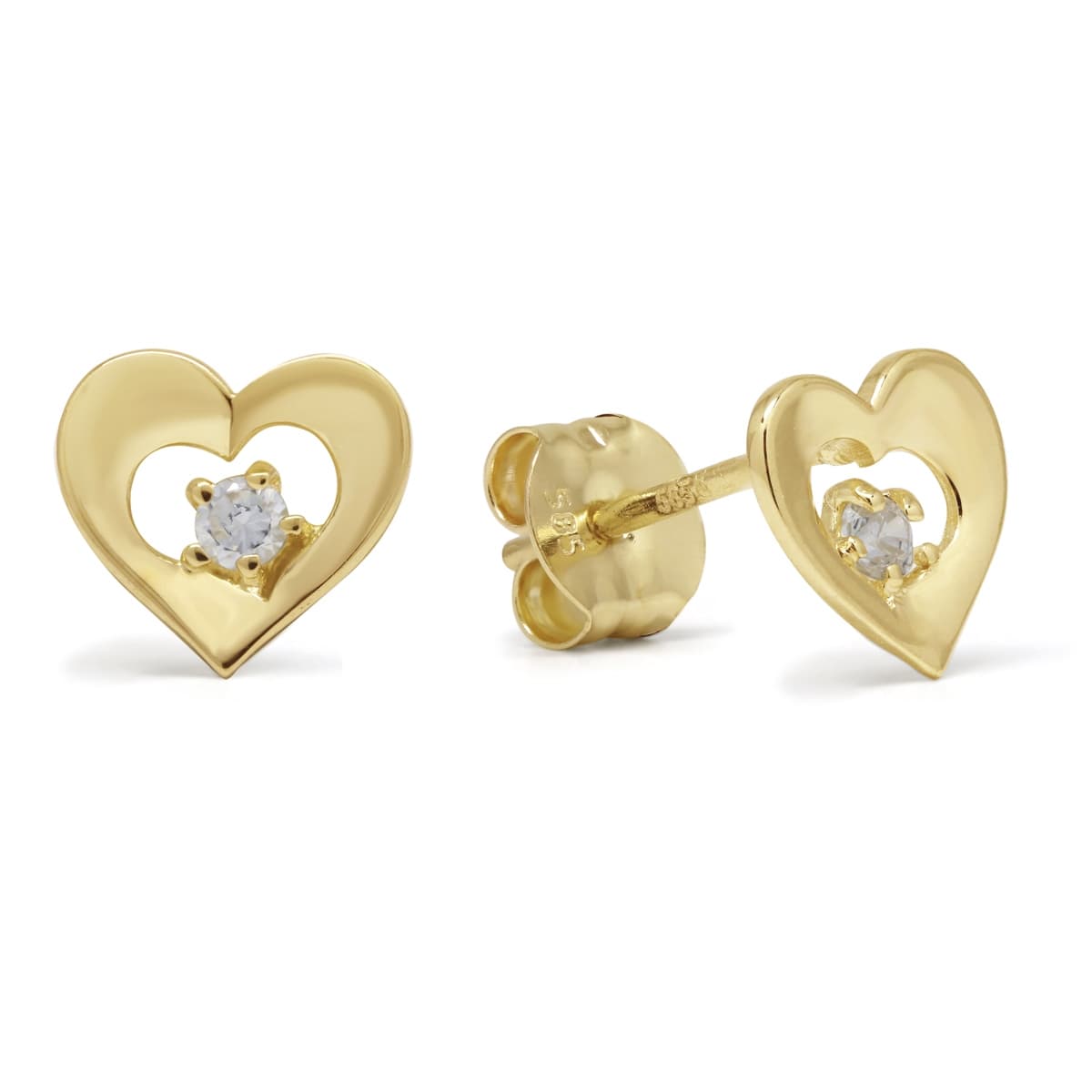 Kultaiset sydänkorvakorut K-E37678Z