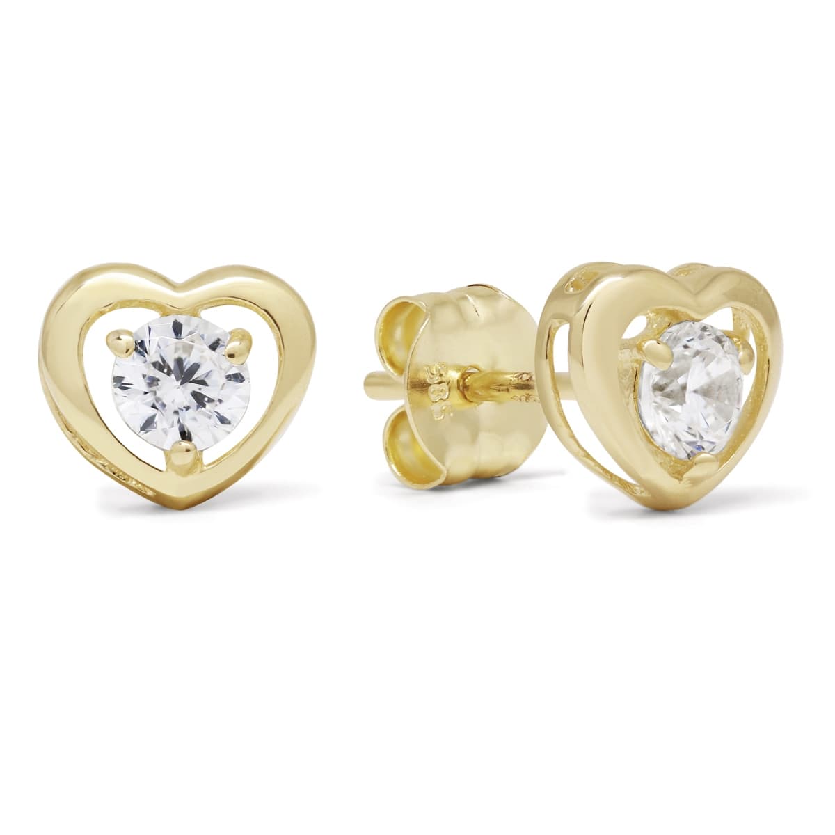 Kultaiset sydänkorvakorut K-E37975Z