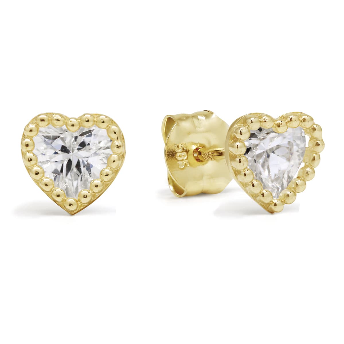 Kultaiset sydänkorvakorut K-E91412Z