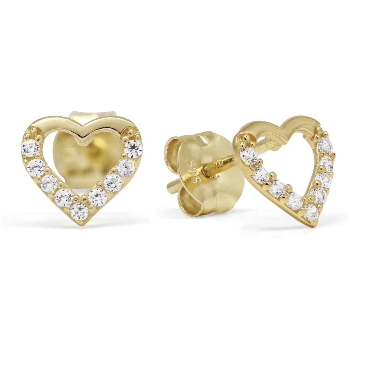 Kultaiset sydänkorvakorut K-E93499Z
