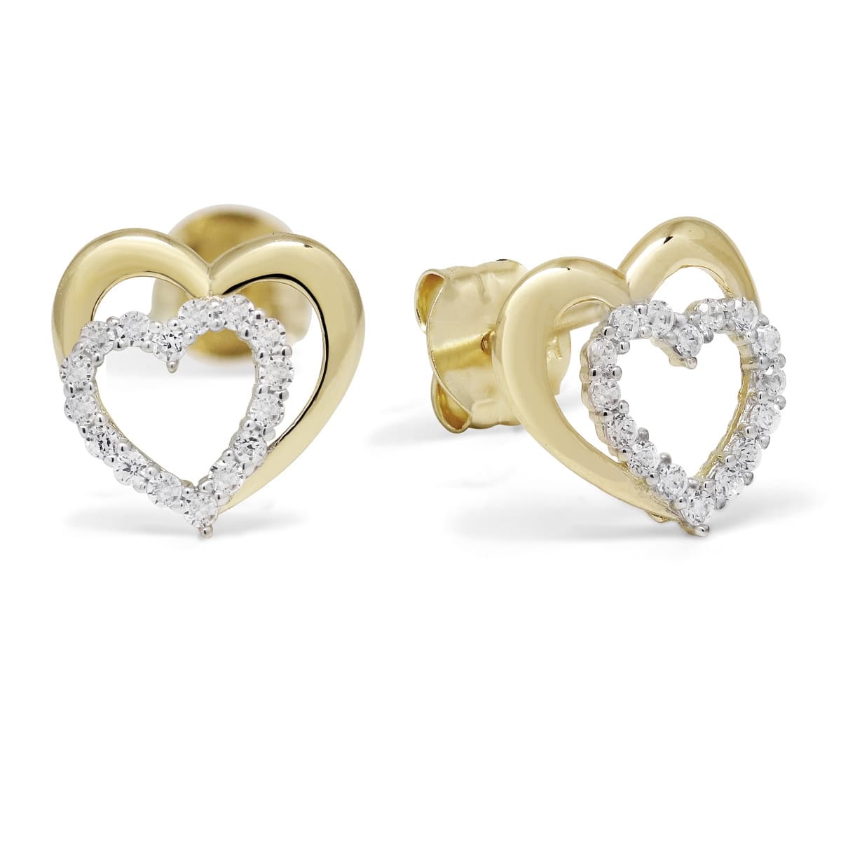 Kultaiset sydänkorvakorut K-E96751Z