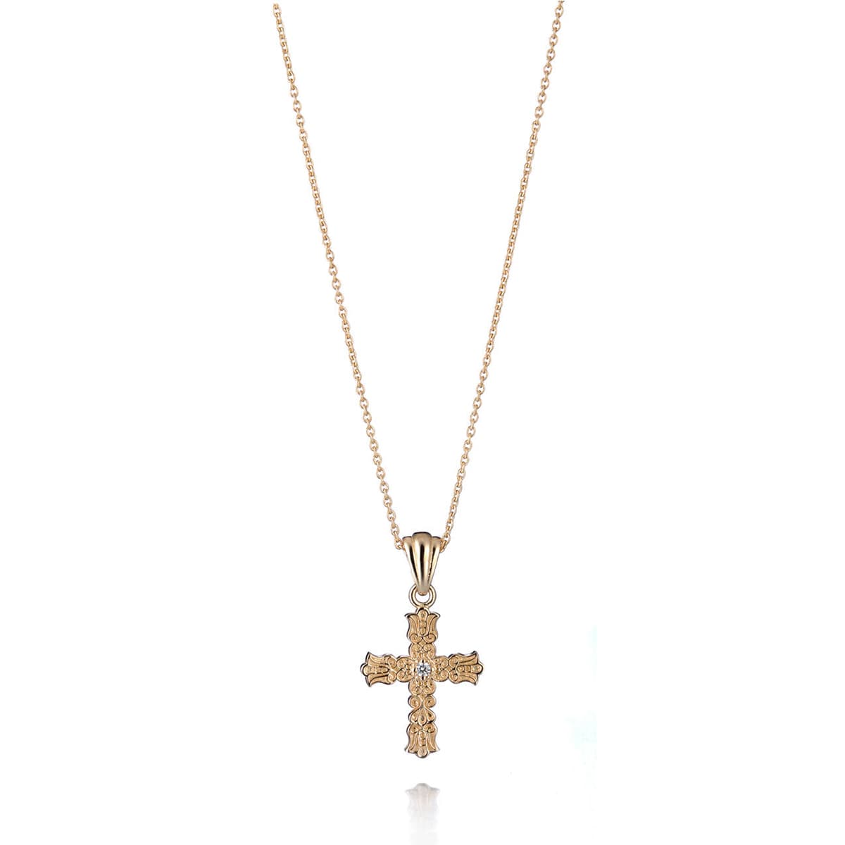 Lumoava Metsäkukkia ristikaulakoru 14K L70230200000