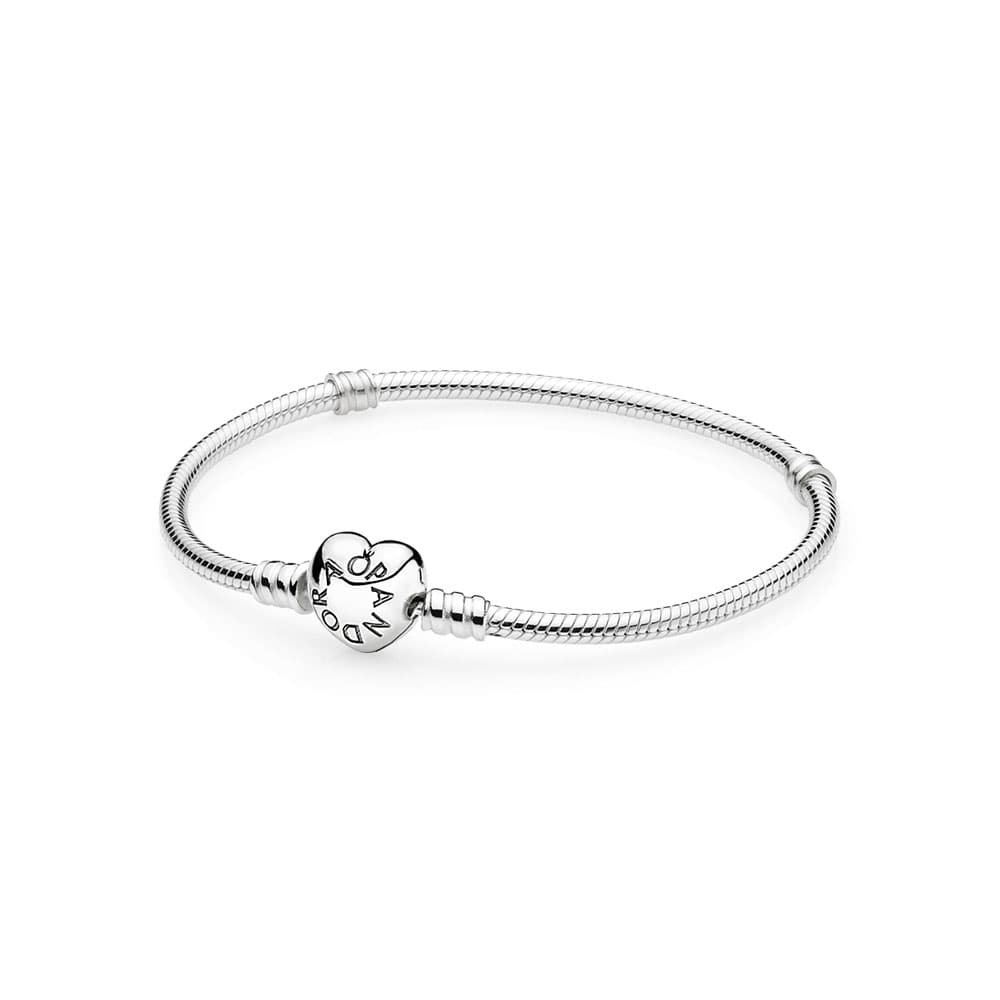 Pandora Moments Silver Heart -rannekoru (23cm) 594594C00