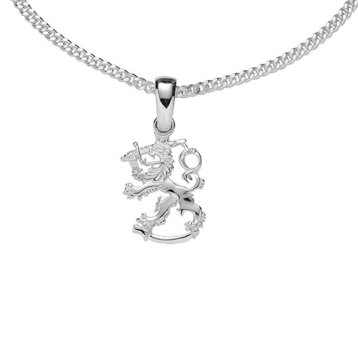 Hopeinen Suomileijona -kaulakoru 45 cm TN-240339