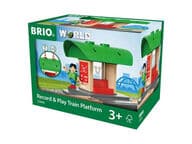 BRIO WORLD Tallenna ja toista -junalaituri