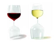 Puna- ja valkoviinilasi