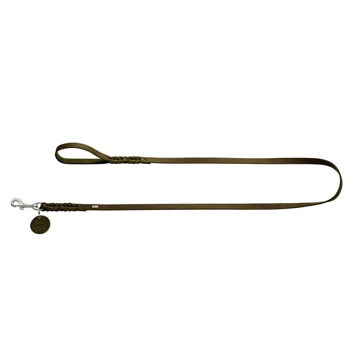 Nahkainen talutin Hunter Solid Education, oliivi